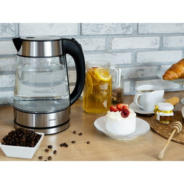 ELDOM C420 KETTY GLASS CORDLESS KETTLE 1.7 L 2200 W