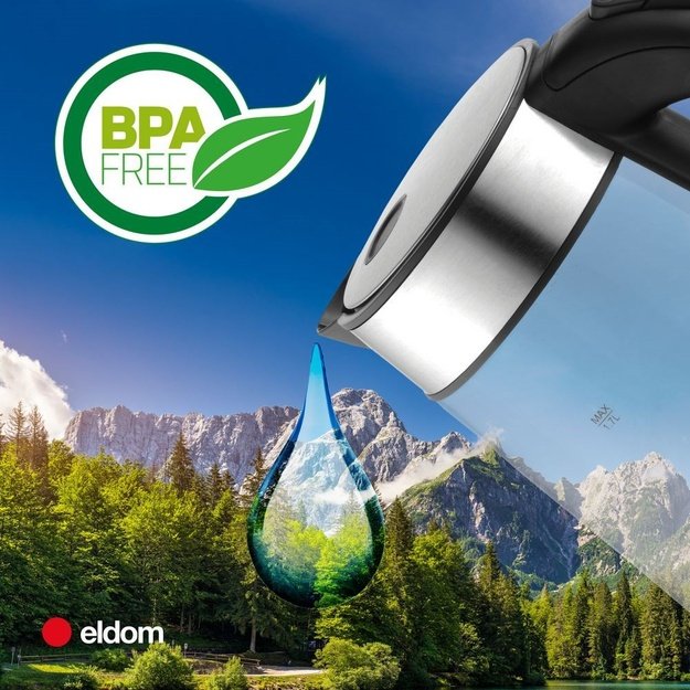 ELDOM C420 KETTY GLASS CORDLESS KETTLE 1.7 L 2200 W