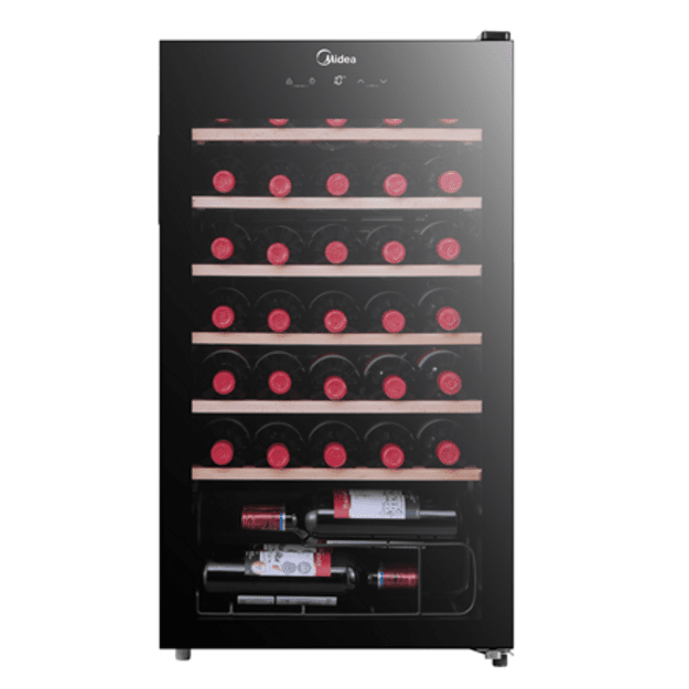 Midea Wine Cooler | MDRW150FGG22W | Energy efficiency class Class G | Free standing | Bottles capacity 34 | Black