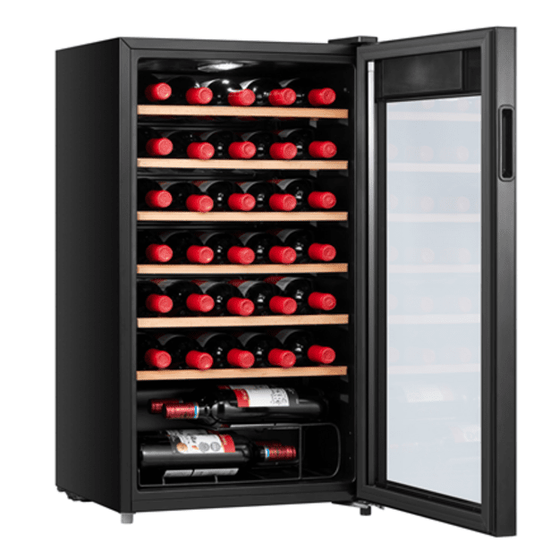 Midea Wine Cooler | MDRW150FGG22W | Energy efficiency class Class G | Free standing | Bottles capacity 34 | Black