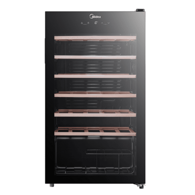 Midea Wine Cooler | MDRW150FGG22W | Energy efficiency class Class G | Free standing | Bottles capacity 34 | Black