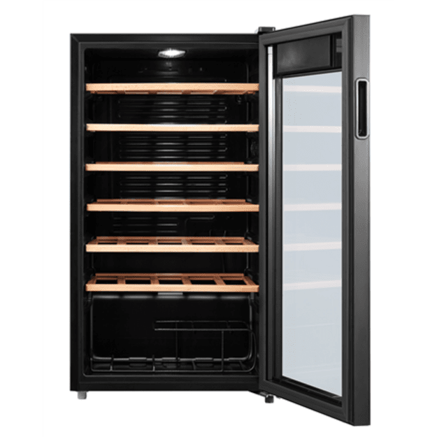 Midea Wine Cooler | MDRW150FGG22W | Energy efficiency class Class G | Free standing | Bottles capacity 34 | Black