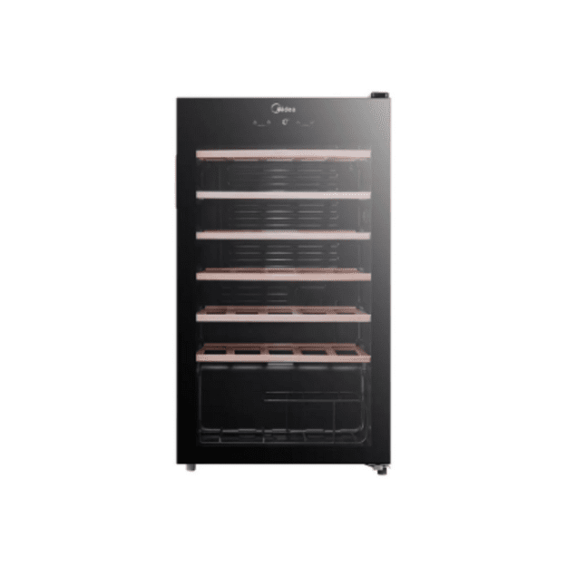 Midea Wine Cooler | MDRW150FGG22W | Energy efficiency class Class G | Free standing | Bottles capacity 34 | Black