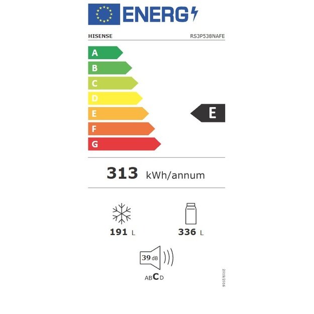 &Scaron;aldytuvas Hisense RS3P538NAFE
