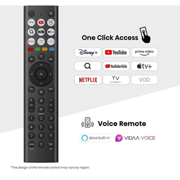 Hisense Mini LED TV | 65U7Q | 65 | Smart TV | VIDAA Smart OS | UHD | Black