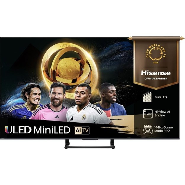 Hisense Mini LED TV | 65U7Q | 65 | Smart TV | VIDAA Smart OS | UHD | Black