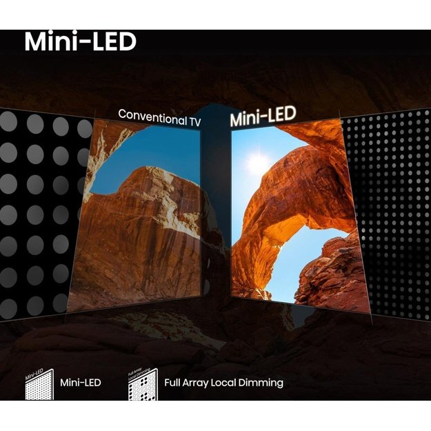 Hisense Mini LED TV | 65U7Q | 65 | Smart TV | VIDAA Smart OS | UHD | Black