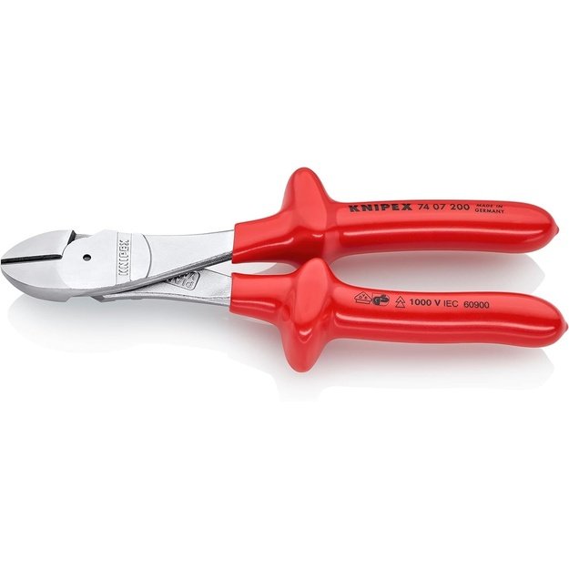 VDE DIAGONAL CUTTING PLIERS WITH INCREASED LEVERAGE 200MM