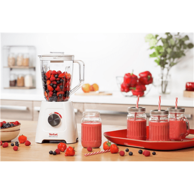 TEFAL | Blender | Blendforce II | Tabletop | 600 W | Jar material Plastic | Jar capacity 2 L | Ice crushing | White