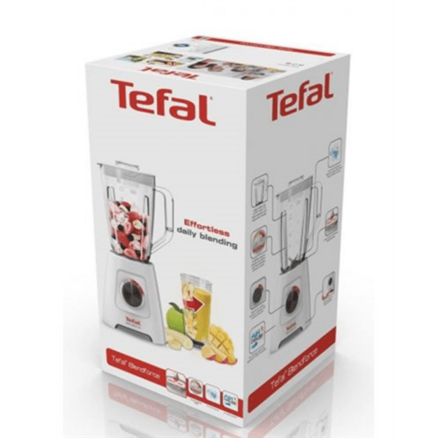 TEFAL | Blender | Blendforce II | Tabletop | 600 W | Jar material Plastic | Jar capacity 2 L | Ice crushing | White