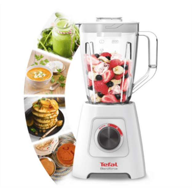 TEFAL | Blender | Blendforce II | Tabletop | 600 W | Jar material Plastic | Jar capacity 2 L | Ice crushing | White