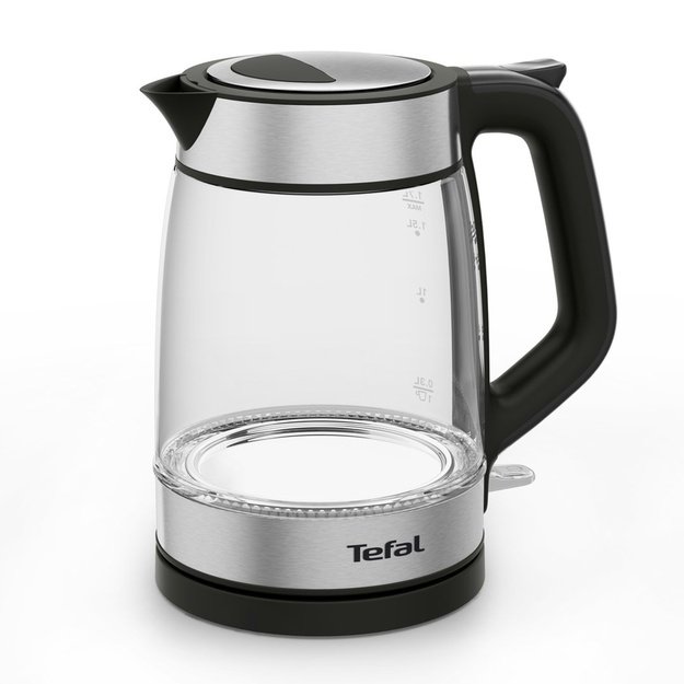 Tefal Glass Kettle KI605830 electric kettle 1.7 L 2200 W Black, Silver, Transparent