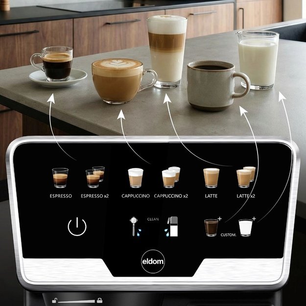 ELDOM PRESSURE COFFEE MACHINE ECK1 1.7 L 20 BAR