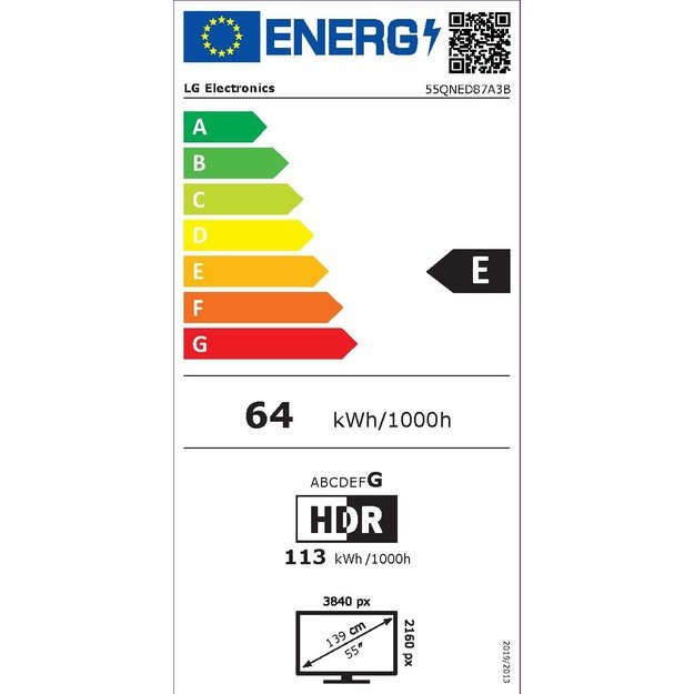 LG QNED 55QNED87A3B TV 139.7 cm (55 ) 4K Ultra HD Smart TV Wi-Fi Black