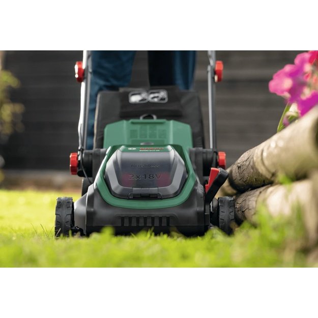 Vejapjovė Bosch Rotak 18V2-38, 2x4Ah, 06008B9M00