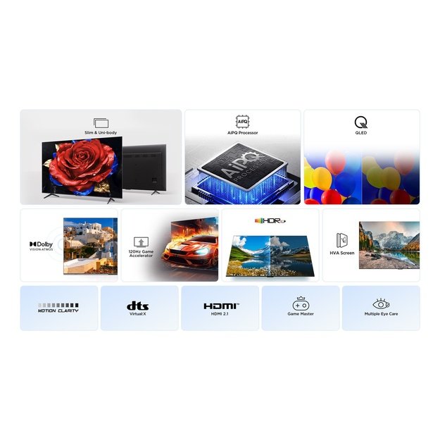 TCL P79K 75P79K TV 190.5 cm (75 ) 4K Ultra HD Smart TV Wi-Fi Metallic 450 cd/m&sup2;