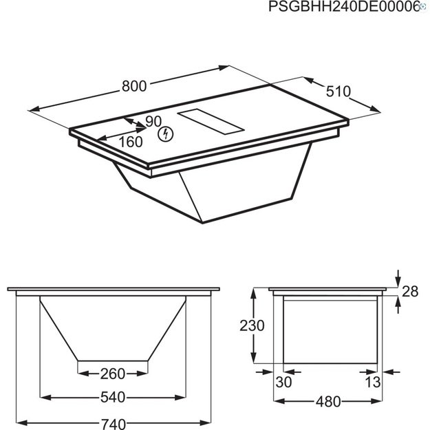 Hob and Hood (2in1) AEG TH84CC23CZ