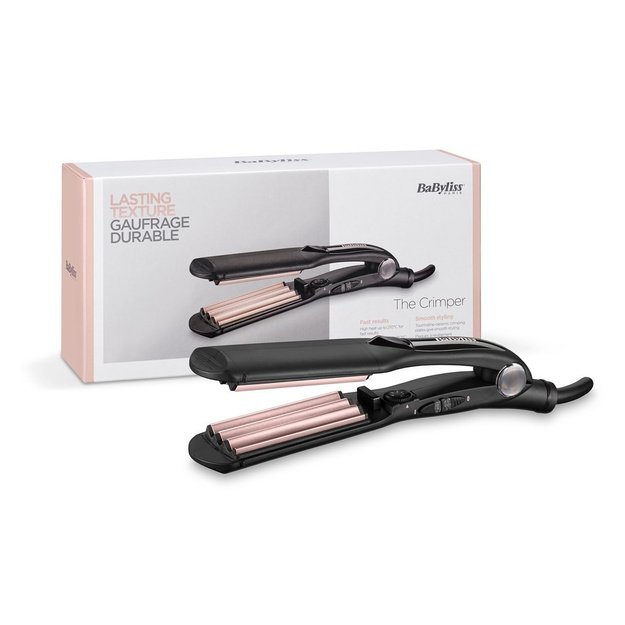 BaByliss The Crimper Texturizing iron Warm Black,Pink 1.8 m