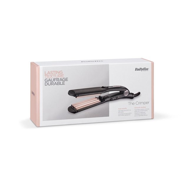 BaByliss The Crimper Texturizing iron Warm Black,Pink 1.8 m