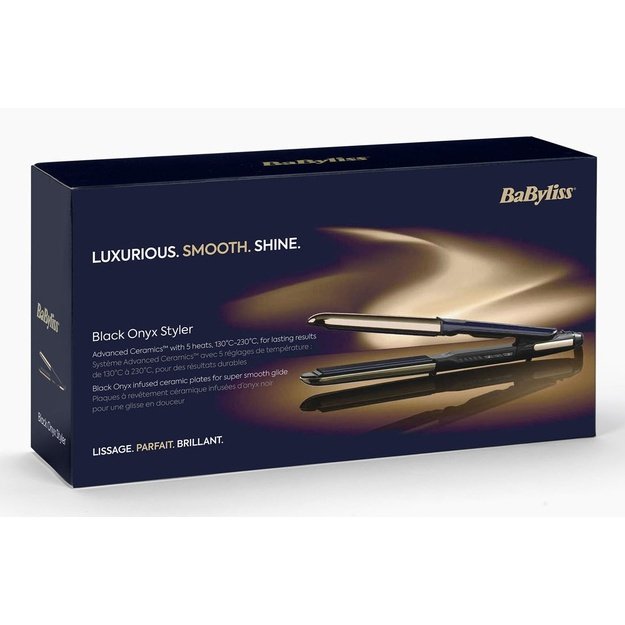 BaByliss ST484E hair styling tool Straightening iron Warm Black, Gold 3.3 m