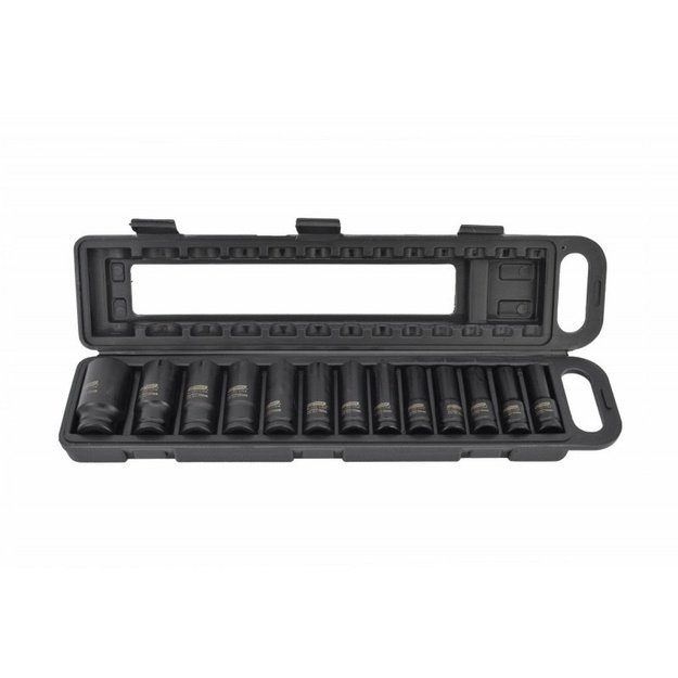 AWTOOLS IMPACT SOCKET SET 1/2  13pcs. 10-32mm BLACK LINE