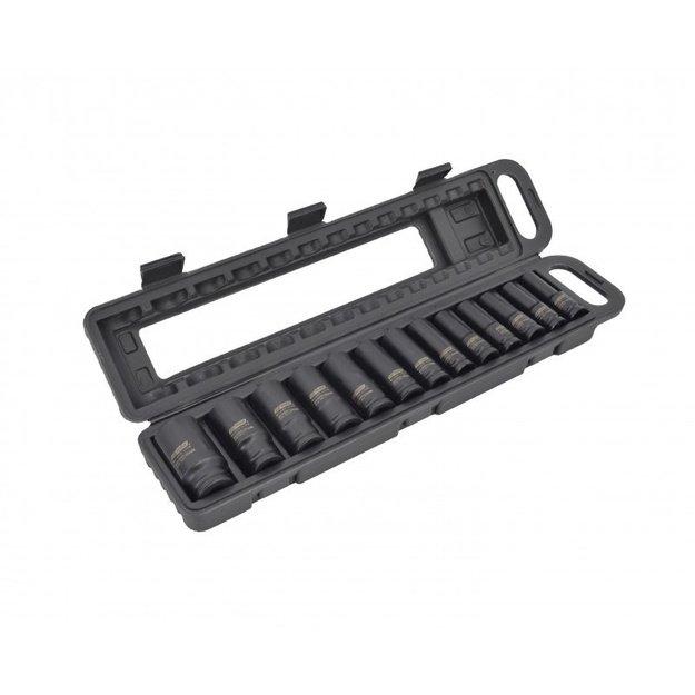 AWTOOLS IMPACT SOCKET SET 1/2  13pcs. 10-32mm BLACK LINE