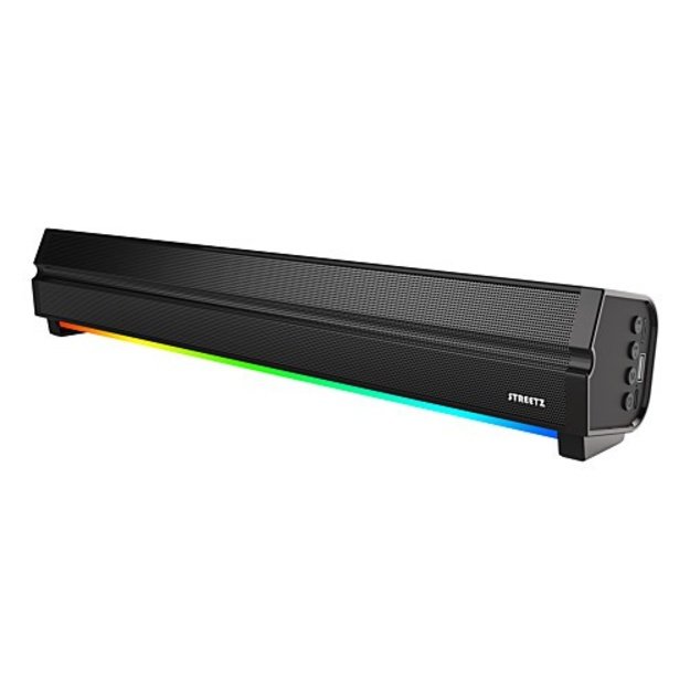 Bluetooth kolonėlė STREETZ, su RGB, micro SD / SB100-BLK / 6612035