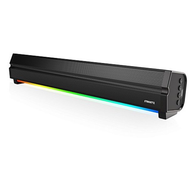 Bluetooth kolonėlė STREETZ, su RGB, micro SD / SB100-BLK / 6612035