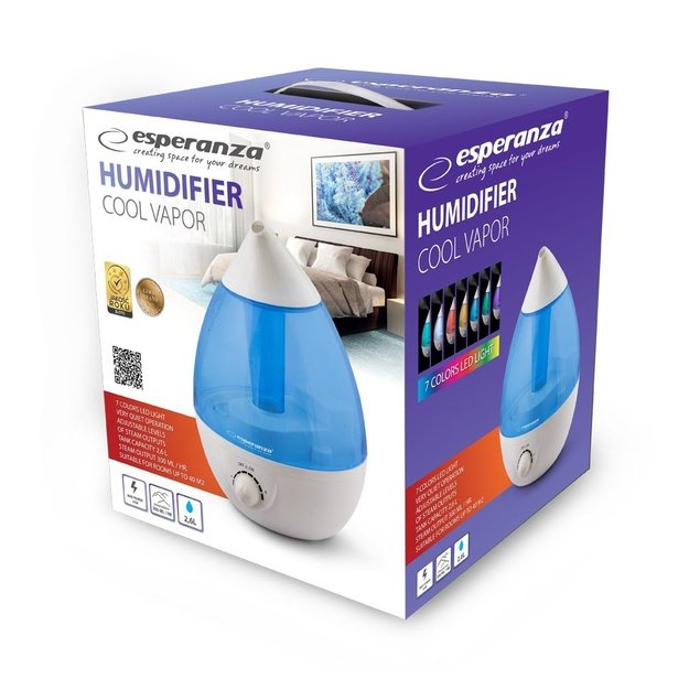 Humidifier air Esperanza COOL VAPOR EHA005 (25W, blue color)