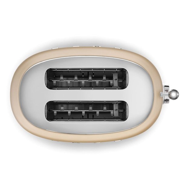 Smeg Toaster, 2 Slots, 50s Style Gold, TSF01CHMEU