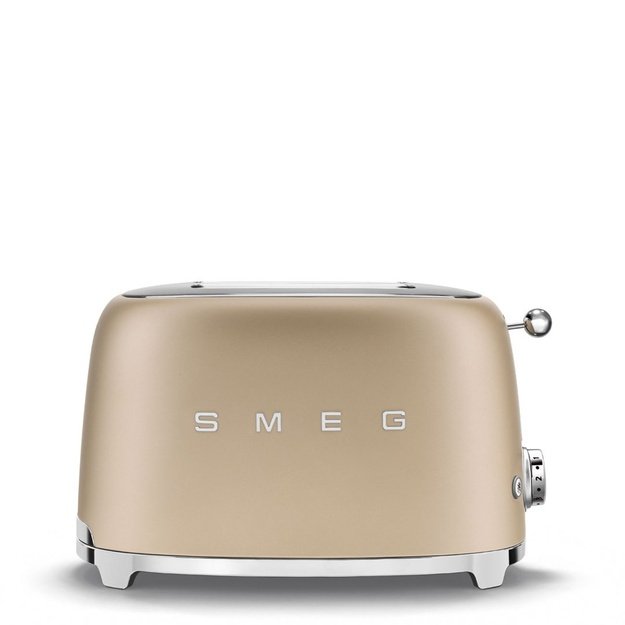 Smeg Toaster, 2 Slots, 50s Style Gold, TSF01CHMEU