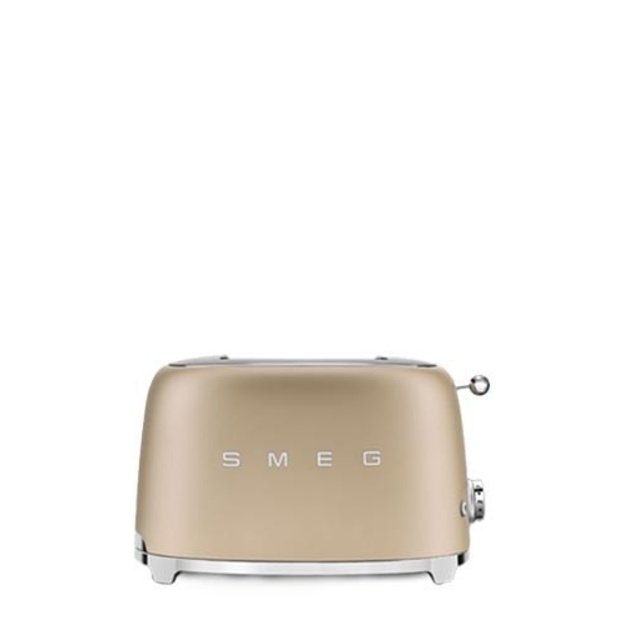 Smeg Toaster, 2 Slots, 50s Style Gold, TSF01CHMEU