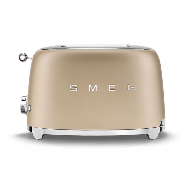 Smeg Toaster, 2 Slots, 50s Style Gold, TSF01CHMEU