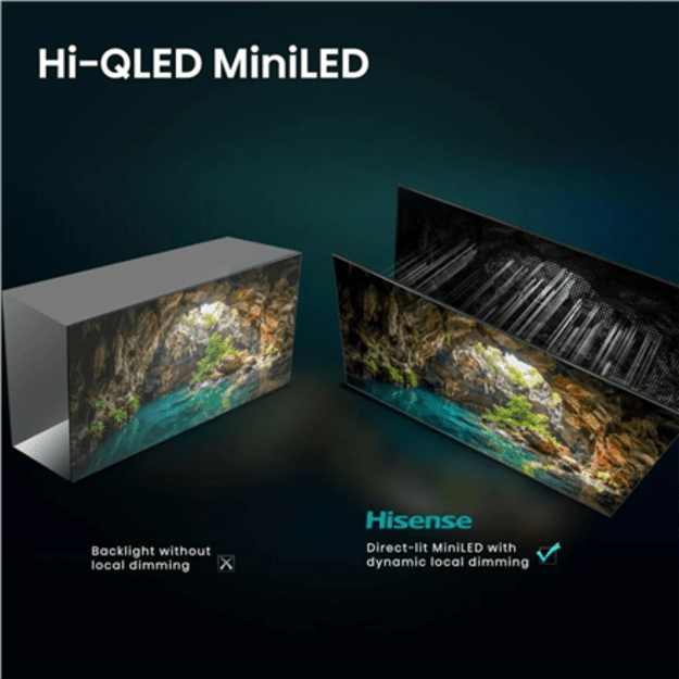 Hisense ULED MiniLED TV | 65U7SE | 65  | Smart TV | VIDAA OS | UHD | Black