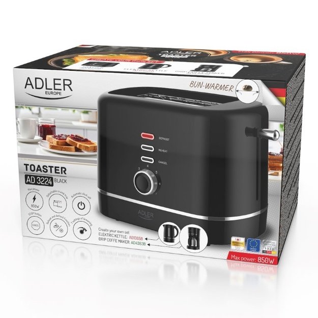 Tosteris ADLER AD 3224b juodas