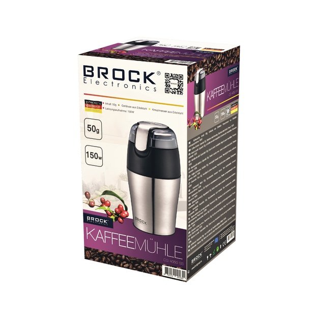 Brock CG 4050 SS Coffee Grinder 150W, Steel