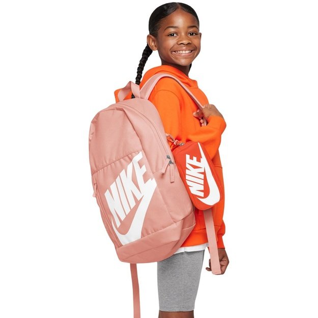 Nike Elemental Backpack peach + pencil case orange HJ4186 800