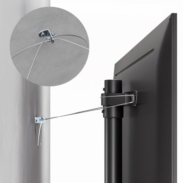 Maclean TV floor stand bracket, 32-70 , max. VESA 400x400, max. 40kg, MC-494