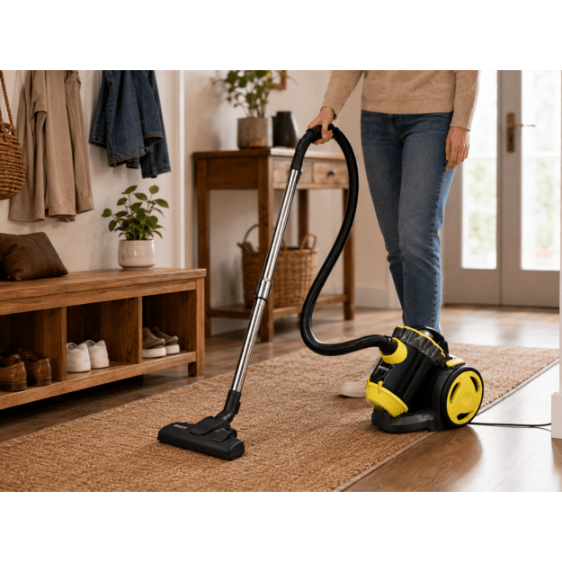 Brock BVC 8056 YT Cyclone Bagless Vacuum Cleaner 800W, Black/Yellow