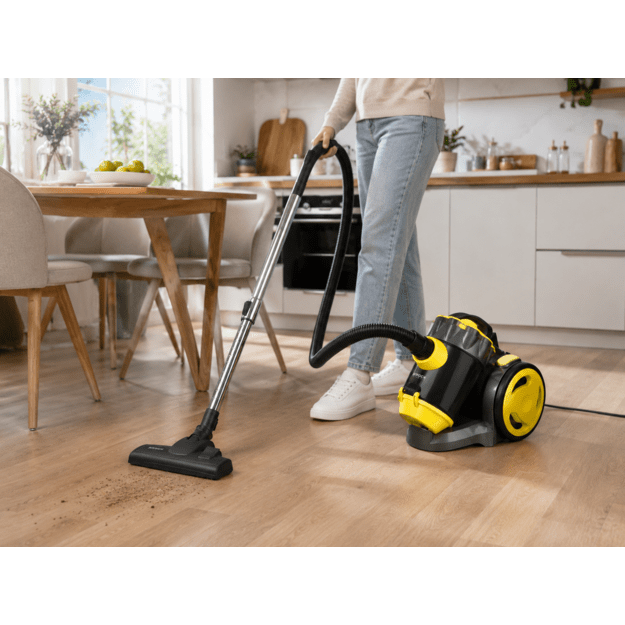 Brock BVC 8056 YT Cyclone Bagless Vacuum Cleaner 800W, Black/Yellow