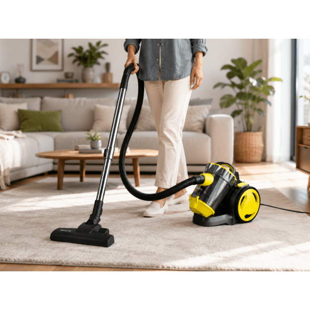 Brock BVC 8056 YT Cyclone Bagless Vacuum Cleaner 800W, Black/Yellow
