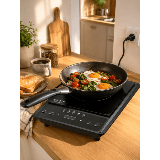 Brock HP 2009 Induction Cooker 2000W, Ceramic Surface 250x250 mm, Black