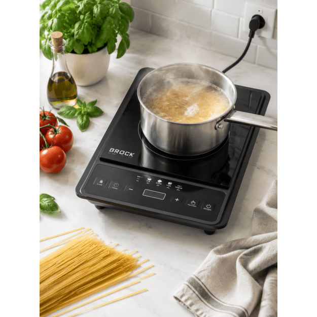 Brock HP 2009 Induction Cooker 2000W, Ceramic Surface 250x250 mm, Black