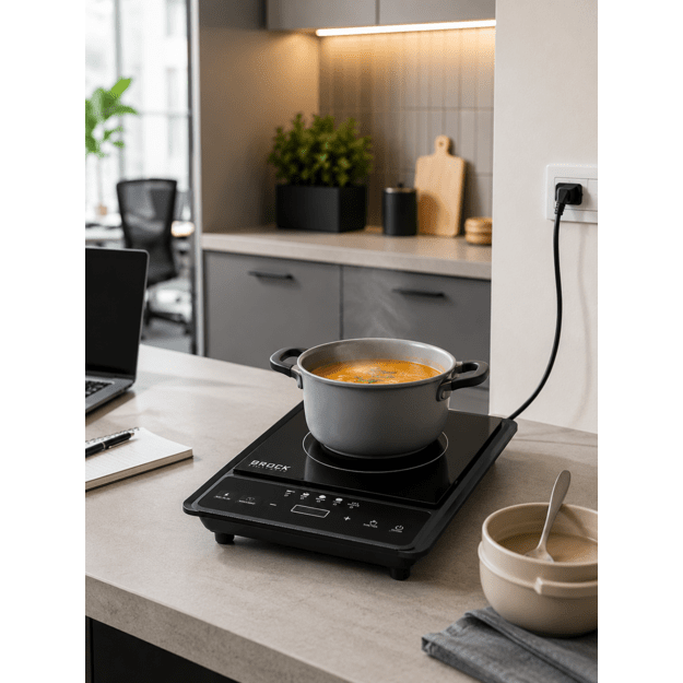 Brock HP 2009 Induction Cooker 2000W, Ceramic Surface 250x250 mm, Black