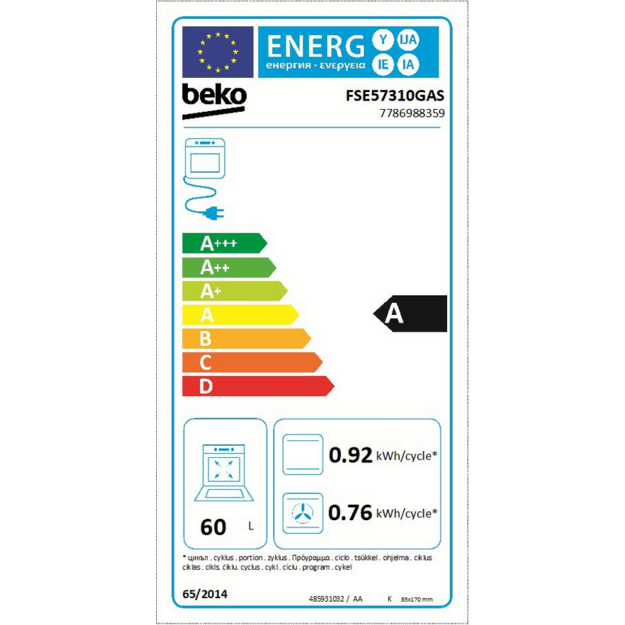Cooker BEKO FSE57310GAS