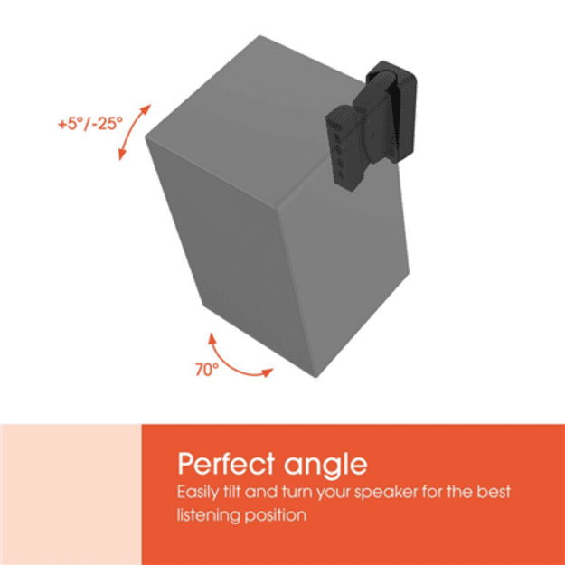 Vogels Wall mount | SWM 3021 Universal Speaker Wall Mount | Tilt, rotate | Maximum weight (capacity) 5 kg | Black