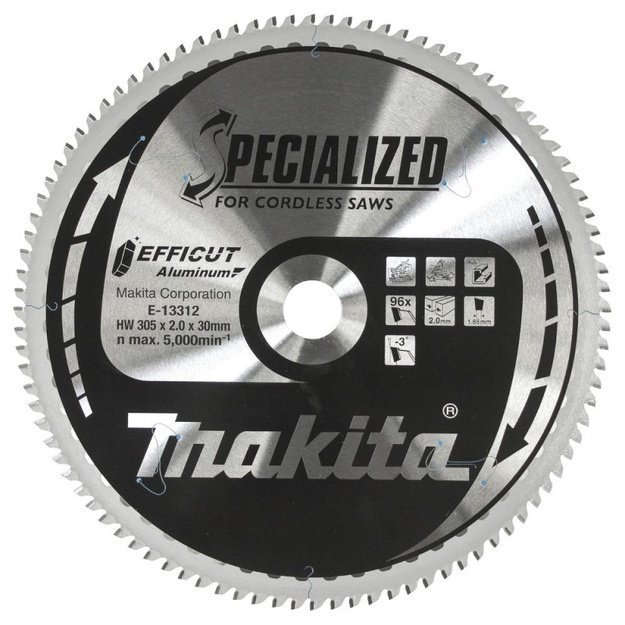 Pjovimo diskas MAKITA Efficut 305x2x30mm 96T -3&deg;