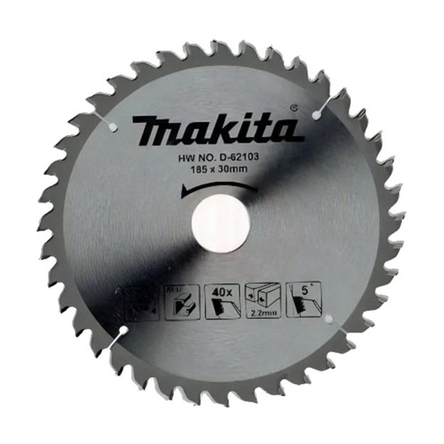 Pjovimo diskas aliuminiui MAKITA 185x30x2,2mm T40 5&deg;
