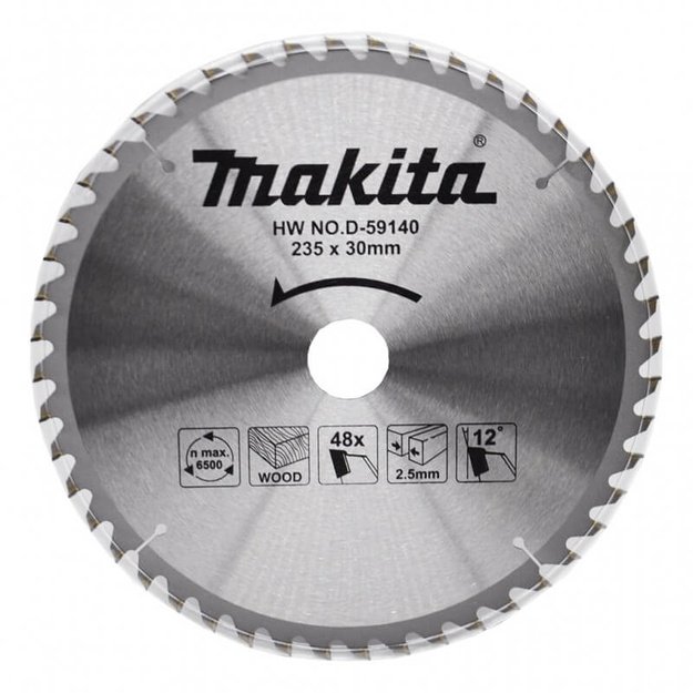 Pjovimo diskas MAKITA 235x30x2,5mm 48T 12&deg;