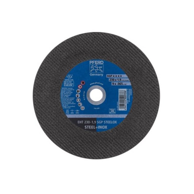Nerūdijančio plieno pjovimo diskas &Oslash;230 1,9x22,23mm EHT A46 S SGP-INOX PFERD